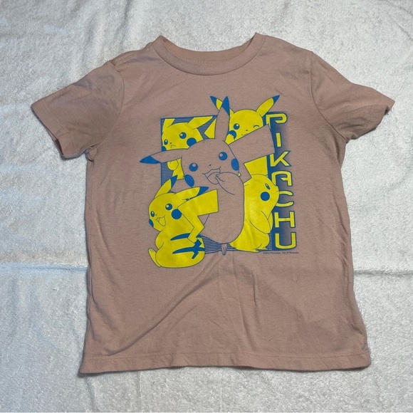 Old Navy‎ Lot Of 2 Pikachu Tee Gender Neutral Kids Size Small/medium Gray Pink - Picture 5 of 10